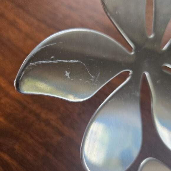 Ikea Stockholm VTG Stainless Steel Cutout Centerpiece Bowl 16.5 - Picture 6 of 7